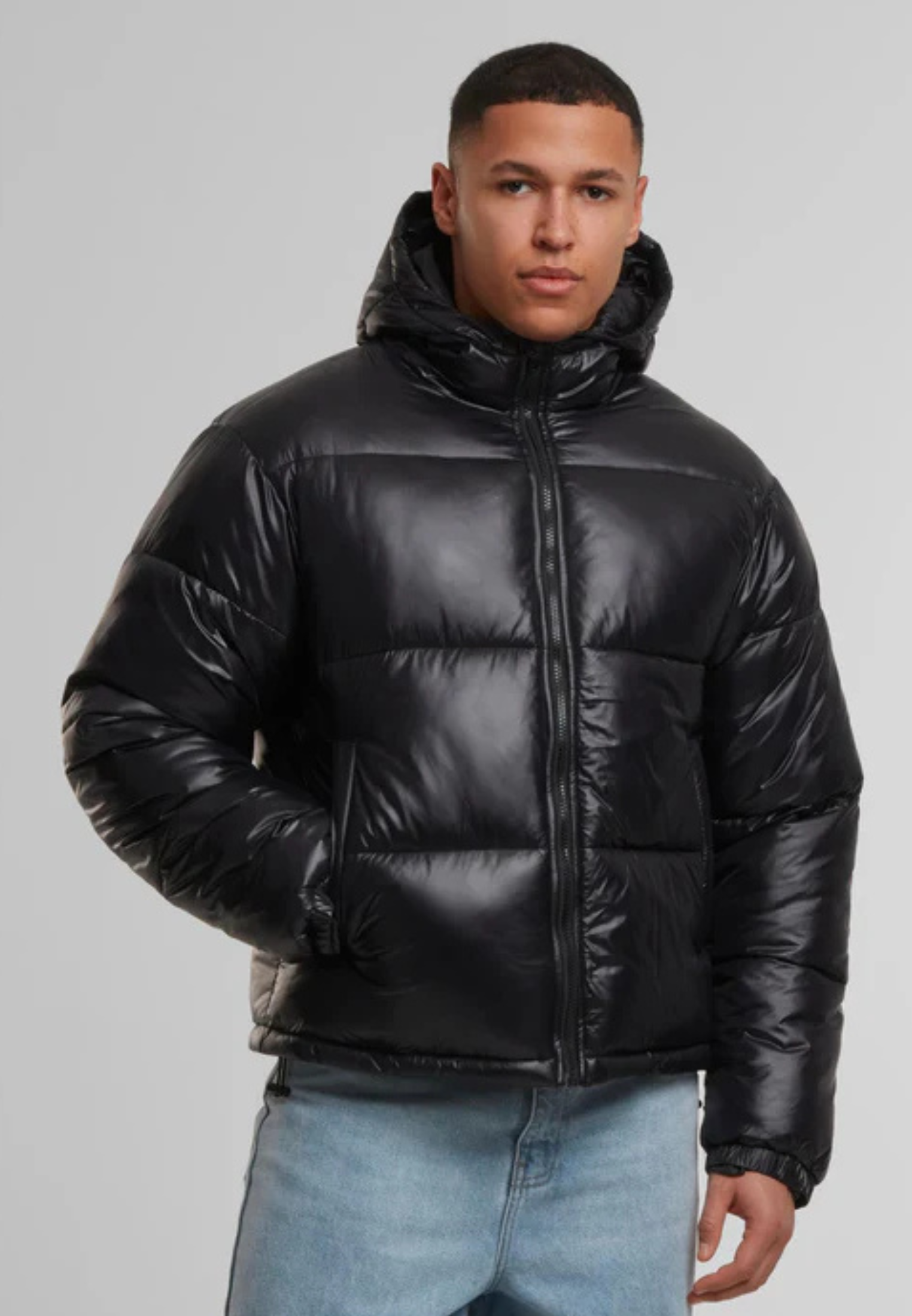UC Shiny Puffer Jacket With Hood