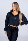 A Vibe Long Sleeve Crops - Čierne