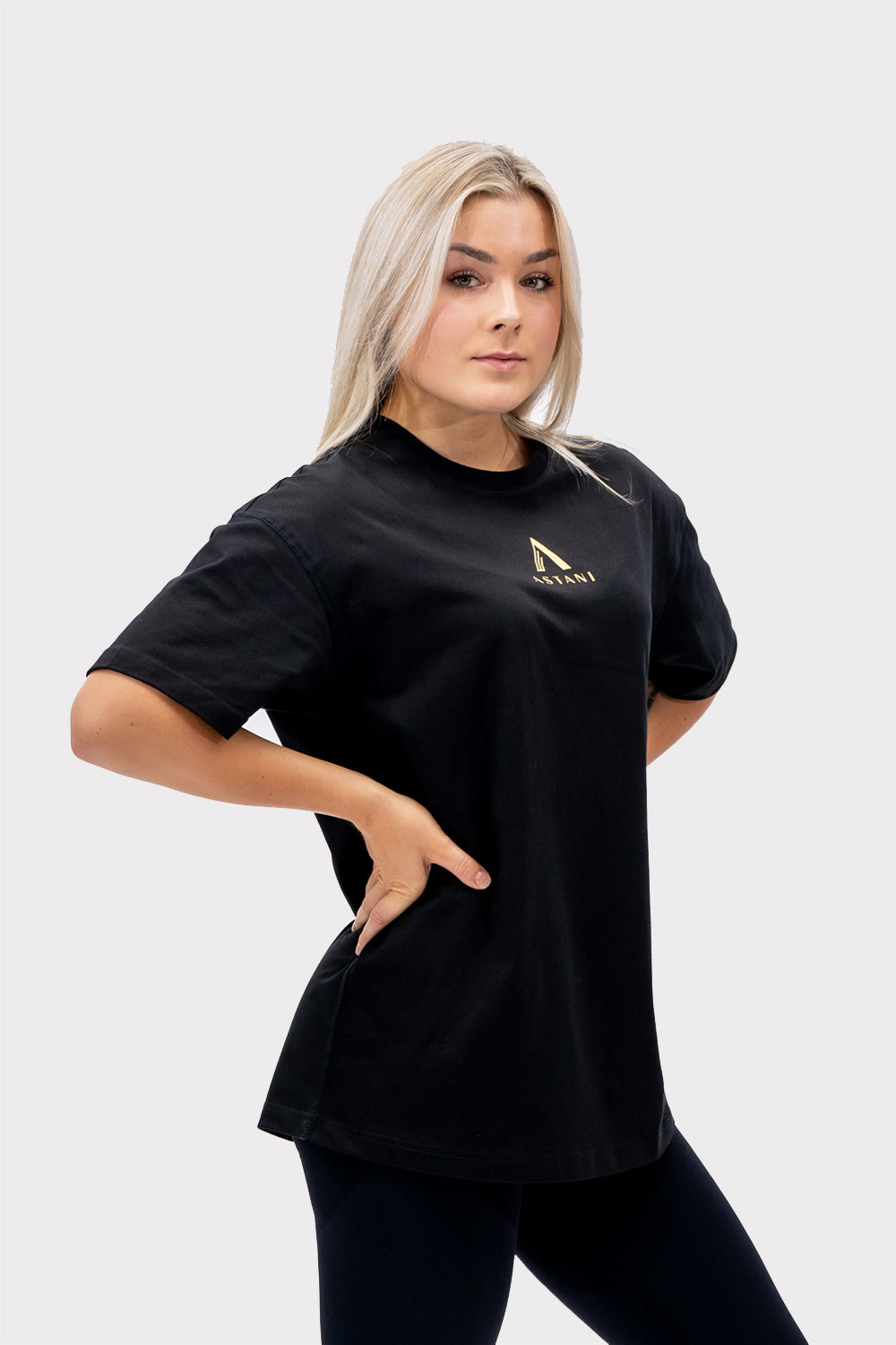 A AMPIO Oversize T-Shirt - črna