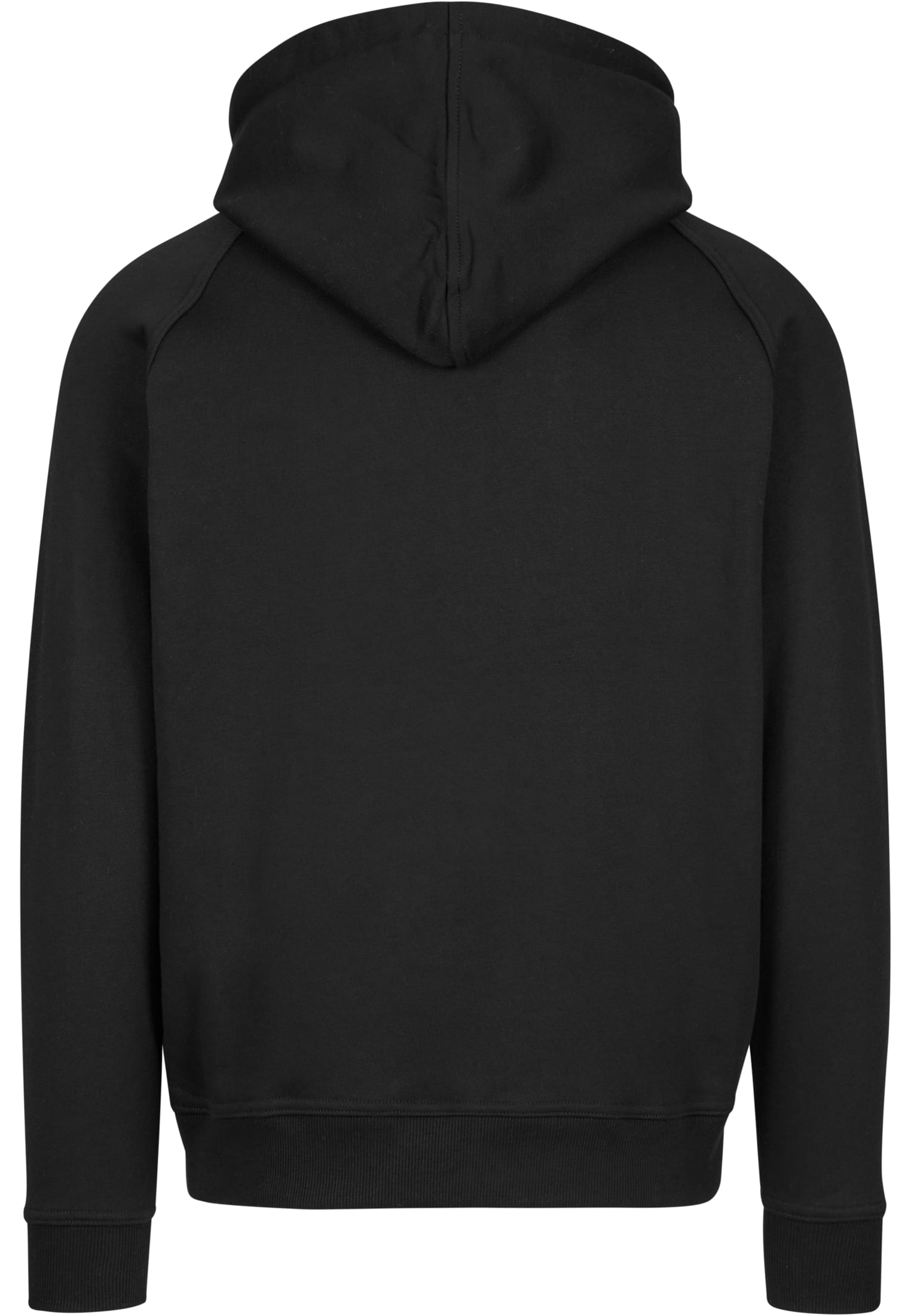 Baksidan av en svart Urban Classics Blank Hoody.