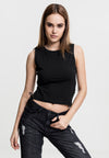Dame snørebånd cropped top pink XS