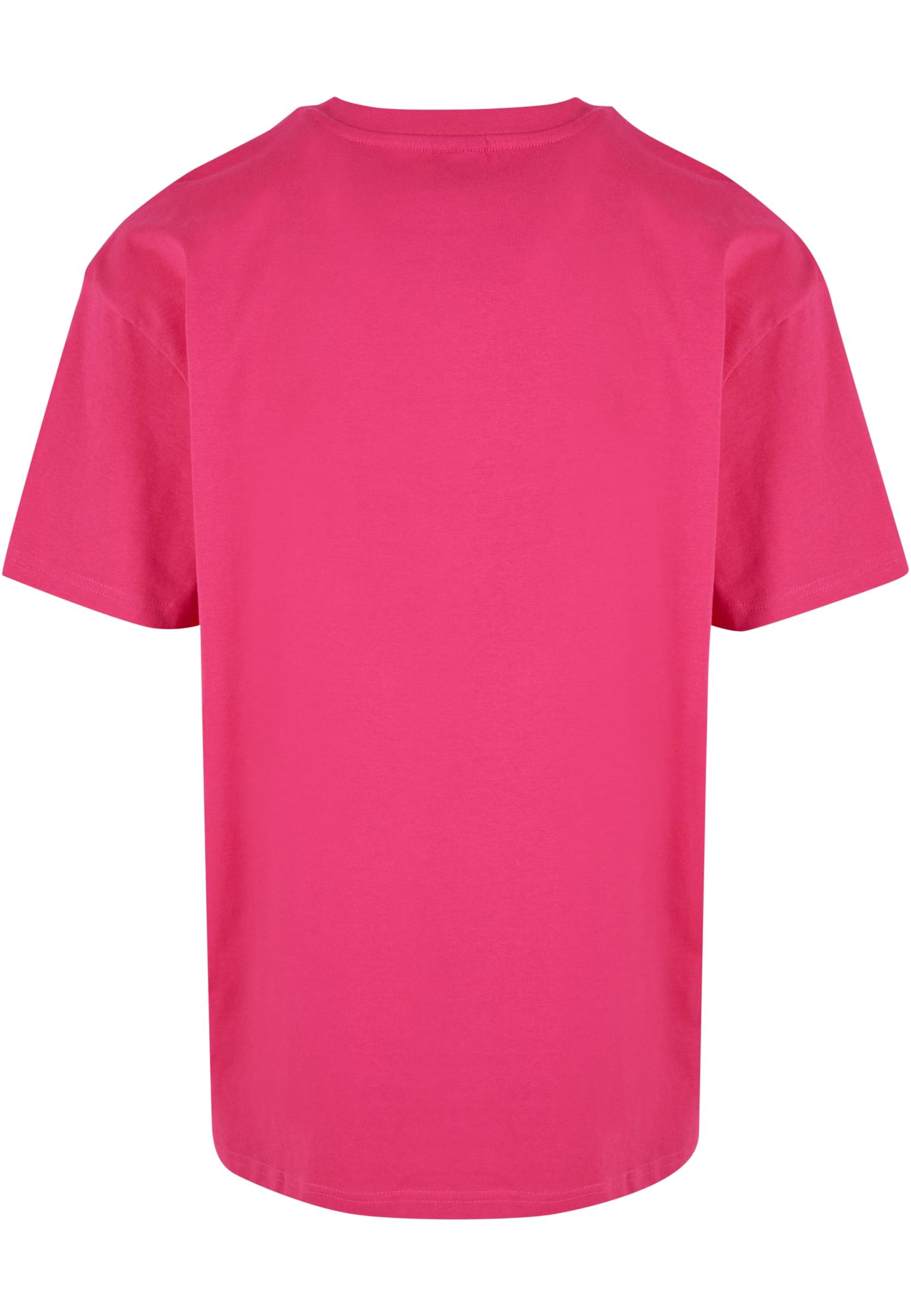Baksidan av den starkt rosa t-shirten Heavy Oversized Tee.