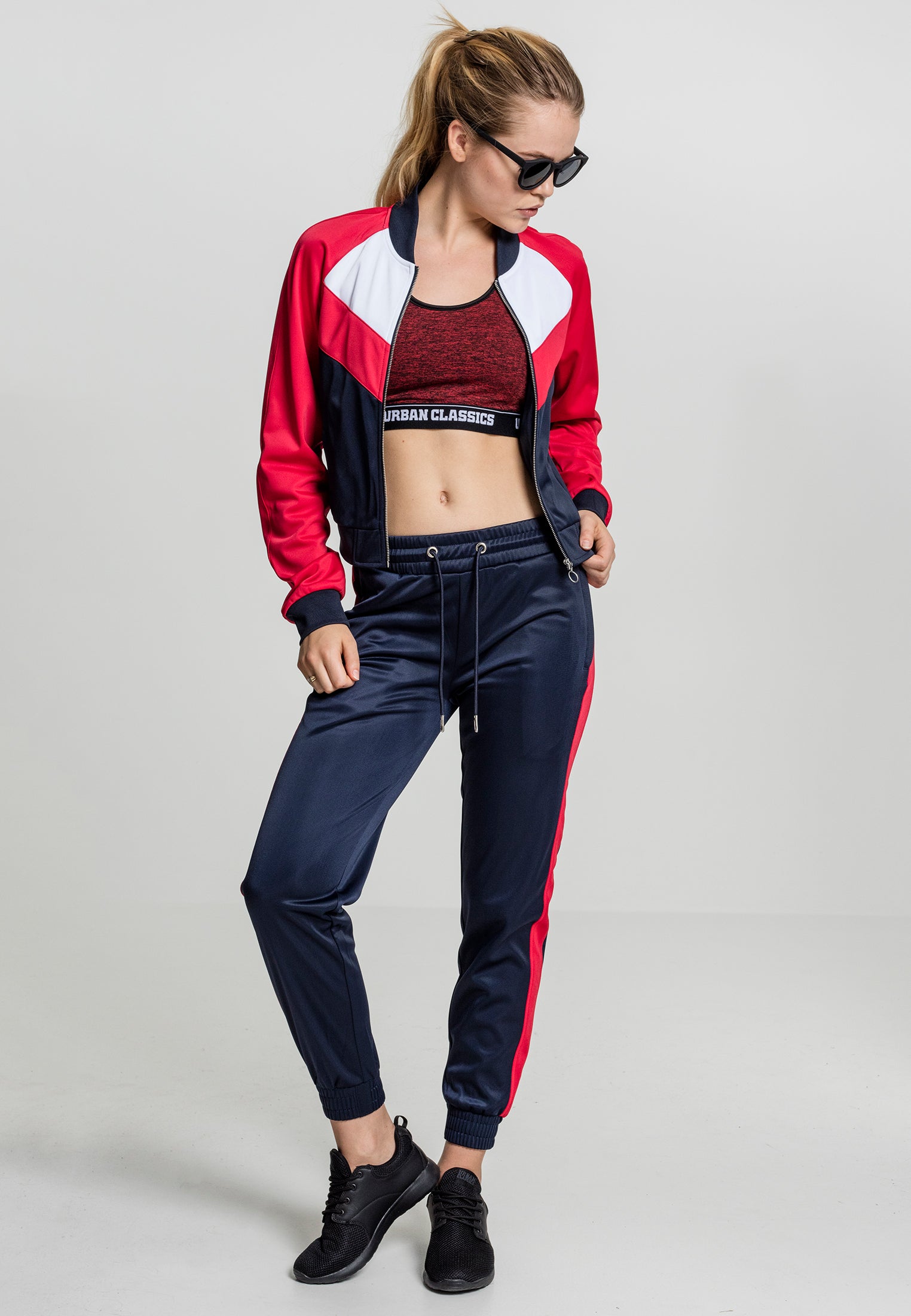 Ladies Short Raglan Track Jacket