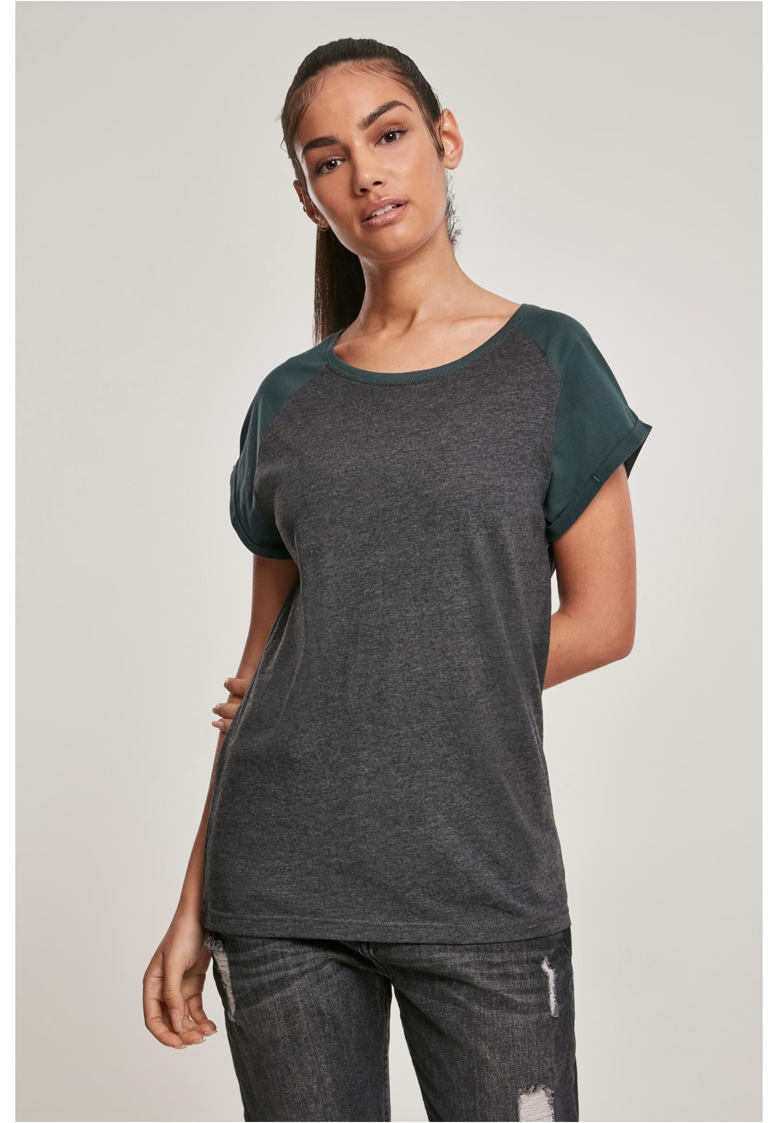 Ladies Contrast Raglan Tee