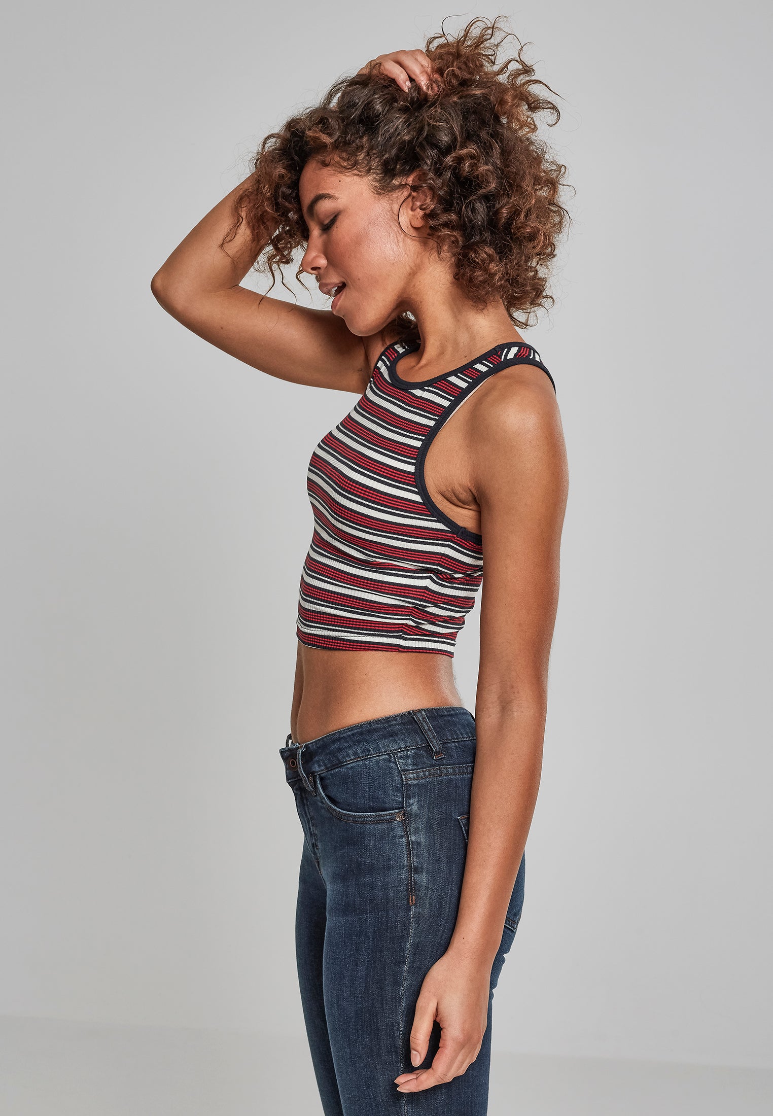 UC Rib Stripe Cropped Top