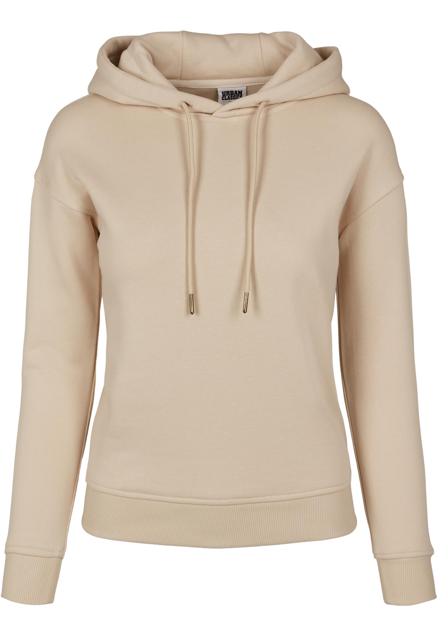 Framsida av en terrakottafärgad Ladies Organic Hoody från Urban Classics.