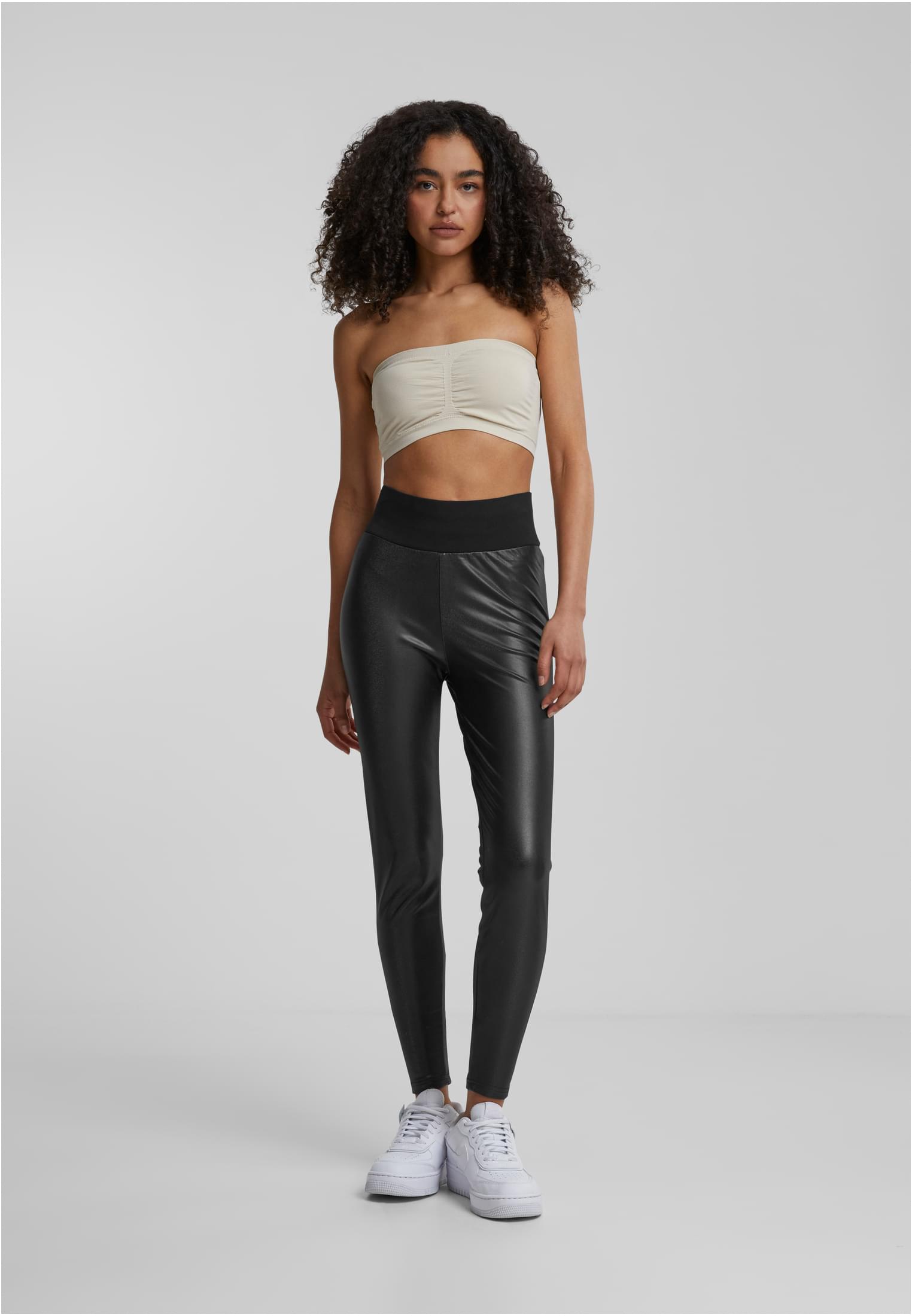 Leggings a vita alta in similpelle UC