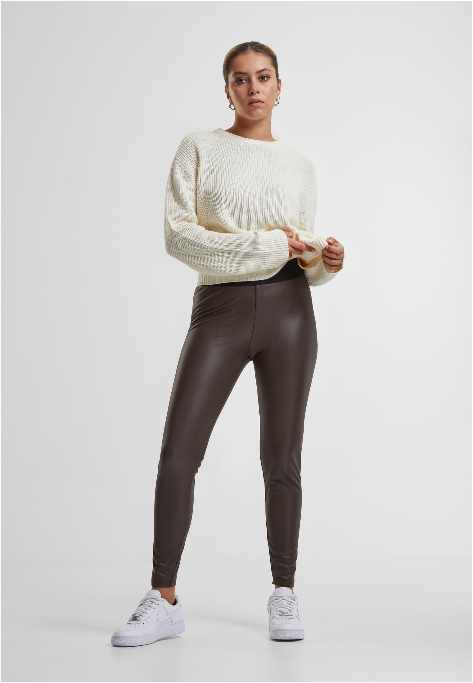 Leggings a vita alta in similpelle UC