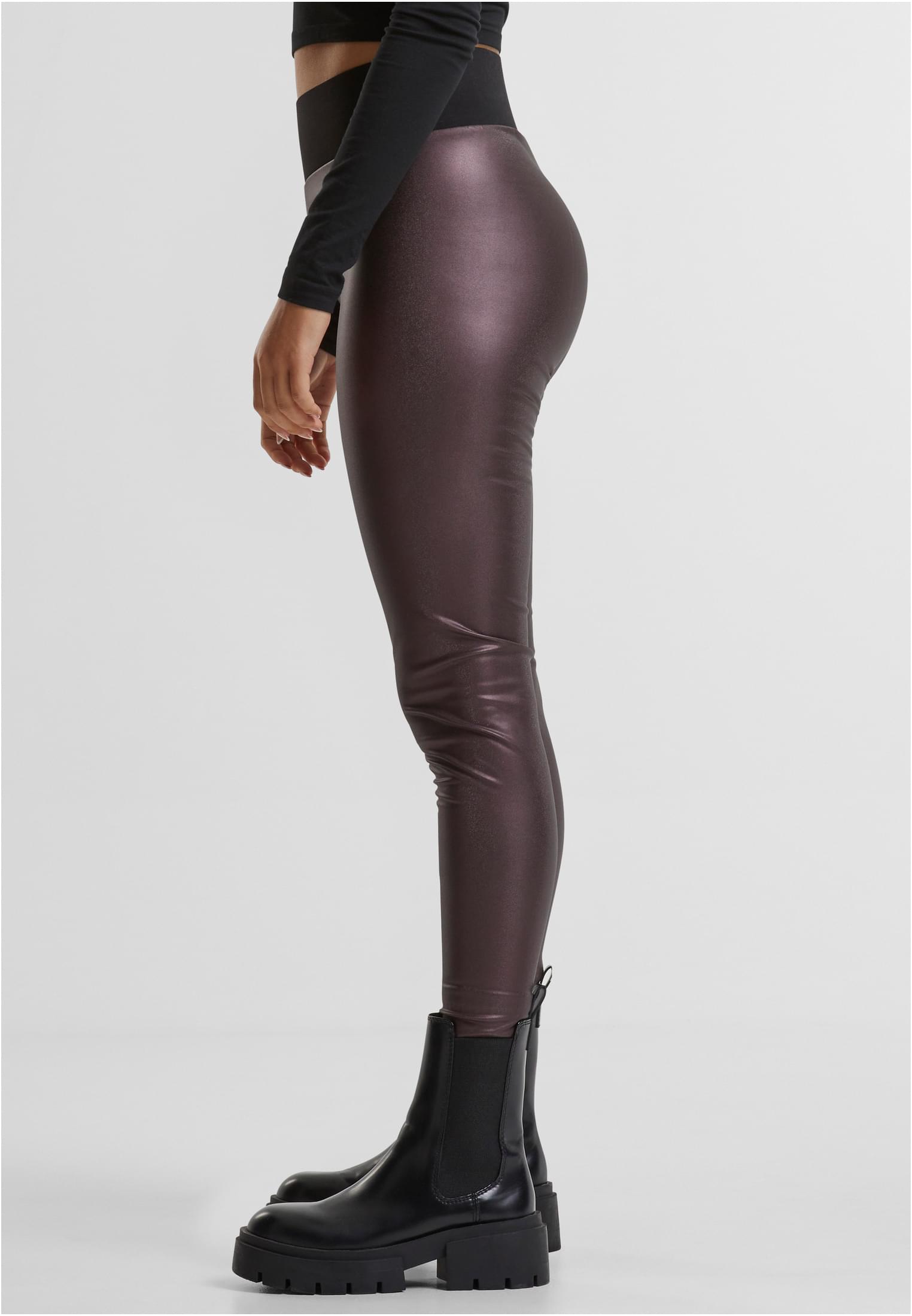 Leggings a vita alta in similpelle UC