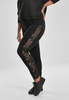 UC Leggings mit Spitzenstreifen