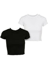 UC – Kurzes Ripp-T-Shirt im 2er-Pack