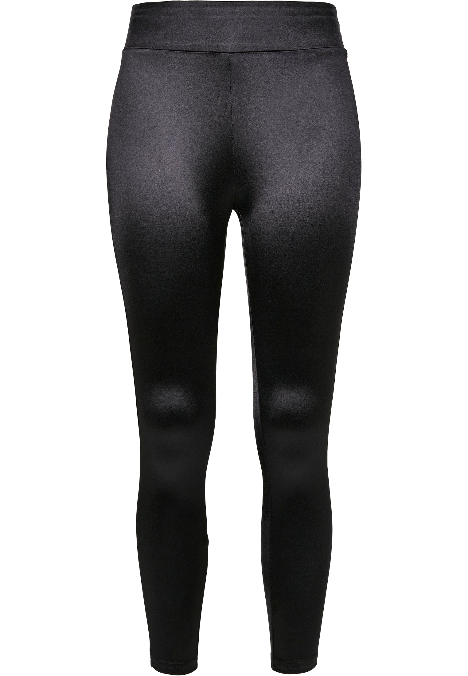 Leggings lucidi a vita alta da donna neri XXL