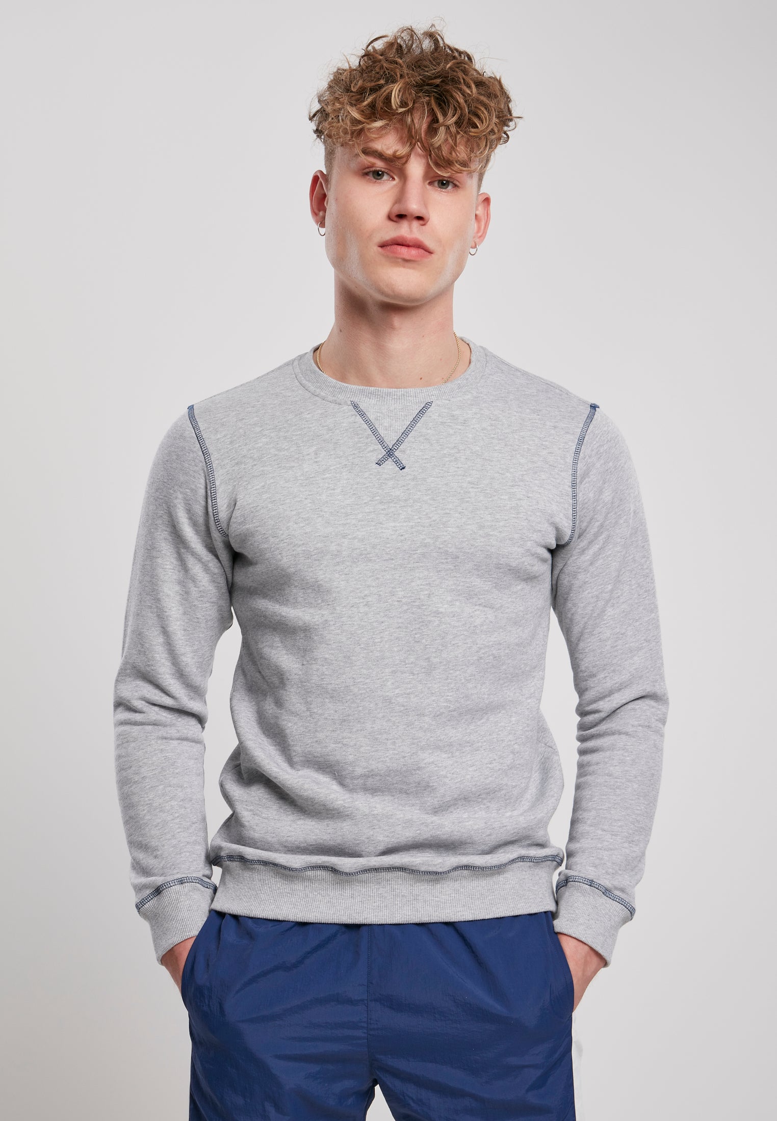 UC Organic Contrast Flatlock Costurado Crew