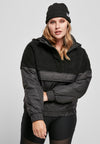 Giacca Sherpa Mix Pull Over da donna nera/nera XXL