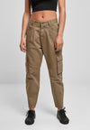 Pantalones cargo de sarga Ballon Fit para mujer, color blanco arena 29