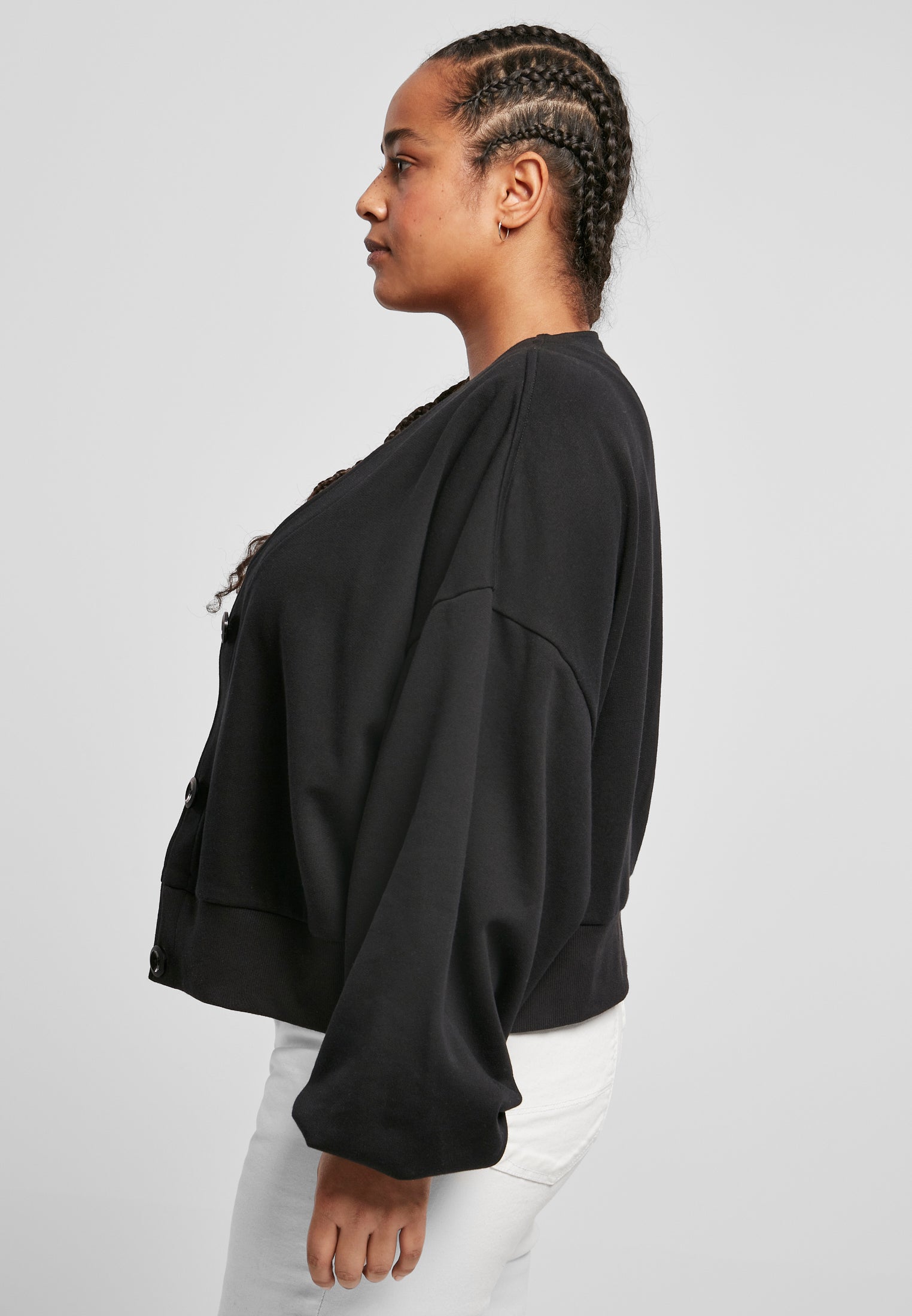 Bayan Organik Büyük Boy Kısa Havlu Hırka beyazkum XXL