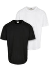 Paquete de 2 camisetas extragrandes curvas de algodón orgánico UC