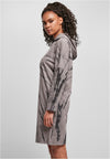 UC Oversized-Kapuzenkleid mit Batikmuster