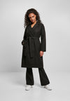 Damen Oversized Klassischer Mantel schwarz XXL