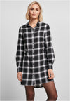 Vestido camisero de cuadros de algodón UC