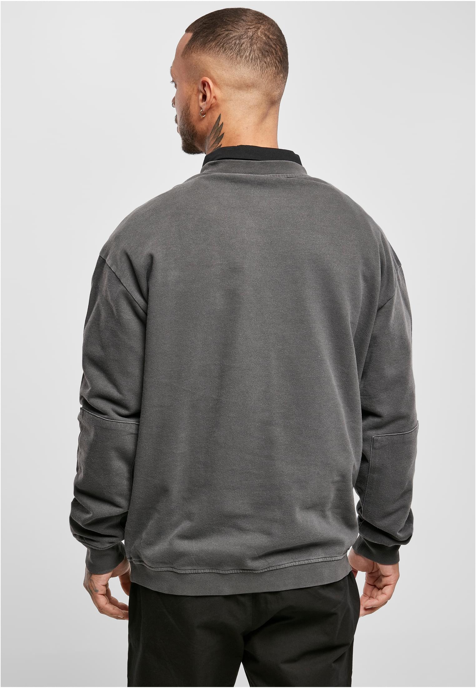 Pigment geverfd ronde hals merel XXL