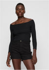 UC Off Shoulder Rib Longsleeve