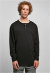 Camiseta de manga larga Henley extragrande orgánica UC
