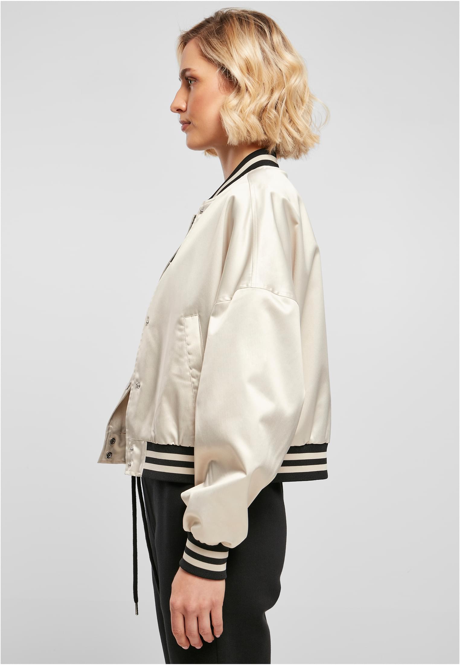 UC Short Oversized Satin College Jacket