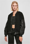 UC Oversized Sherpa-Bomberjacke aus gemischtem Material