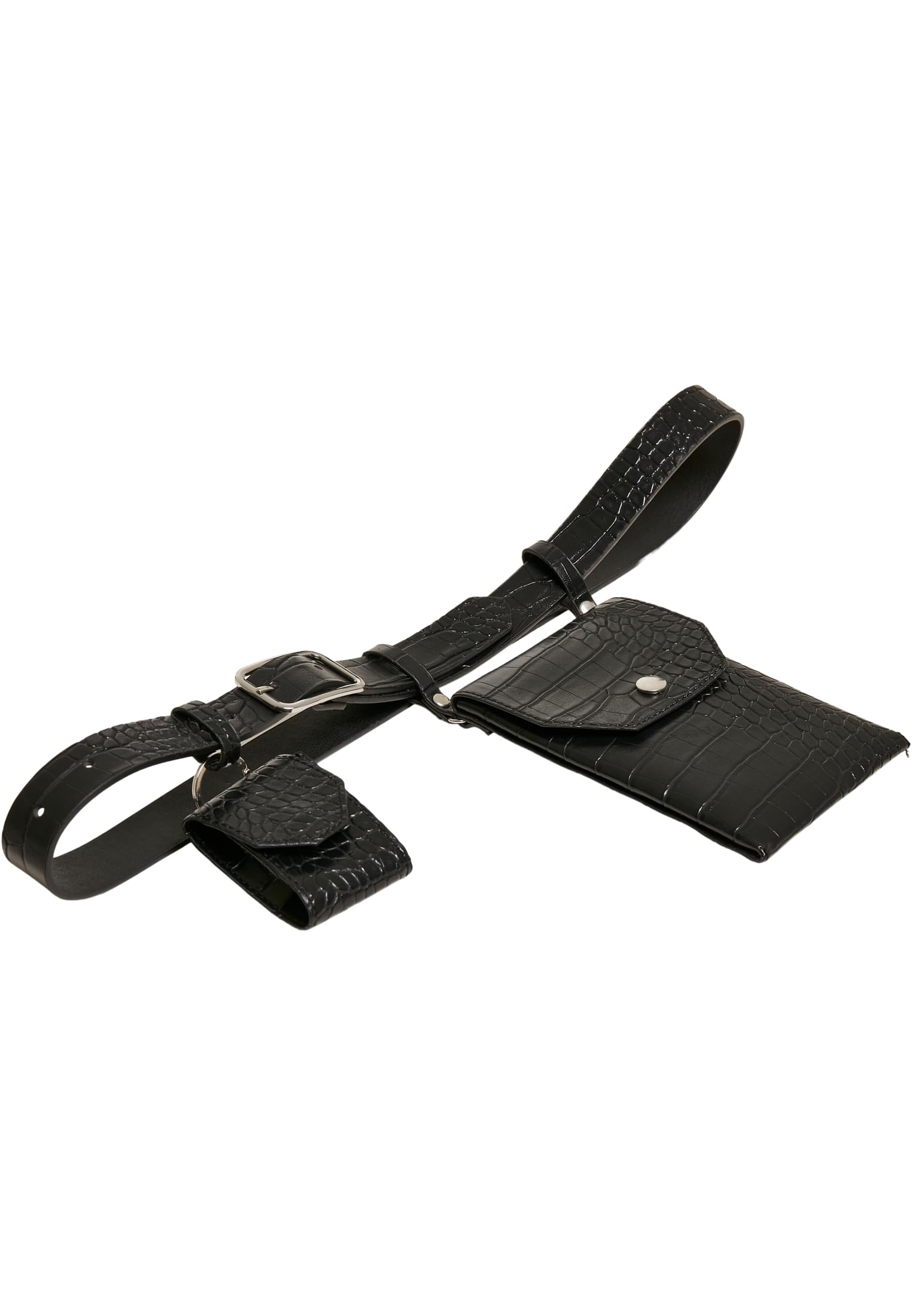 UC Croco Synthetic Leather Belt With Pouch
