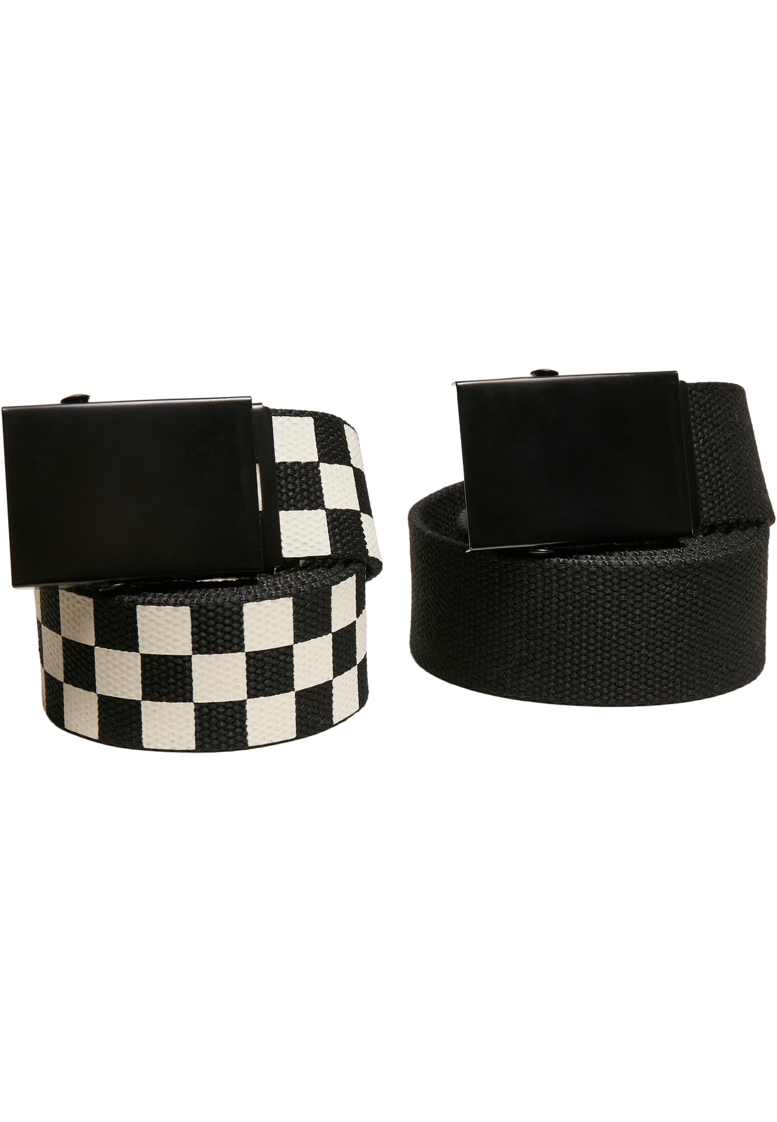 UC Check And Solid Canvas Belt 2-Pack