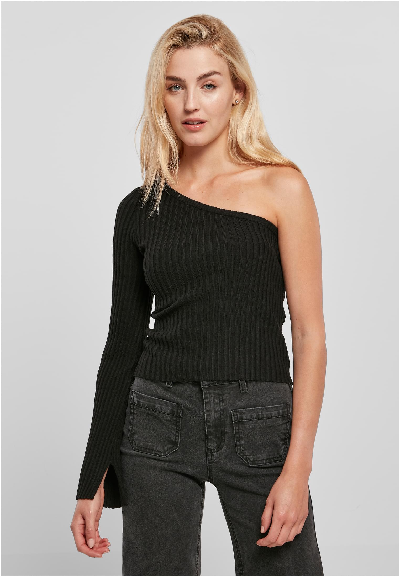 UC Short Rib Knit One-Sleeve Genser