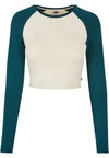 UC Organic cropped retro baseball langærmet