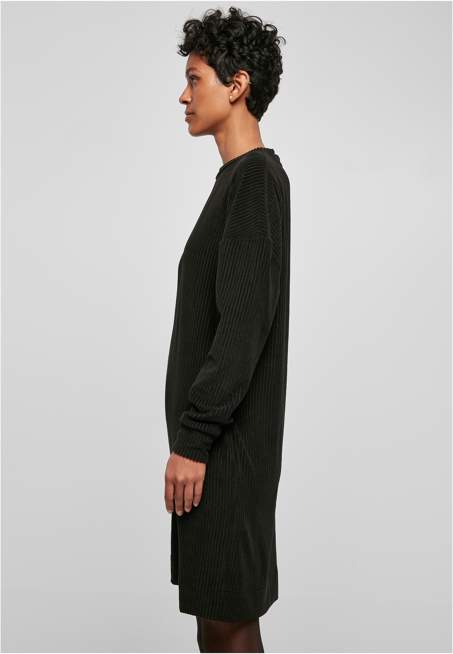 Abito da donna in velluto a coste nero XXL