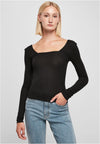 UC Rib Langarmshirt mit quadratischem Ausschnitt