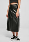 UC Synthetic Leather Midi Skirt