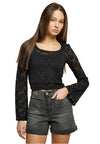 UC Cropped Lace Longsleeve
