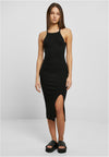 UC Midi Rib Knit Crossed Back Jurk