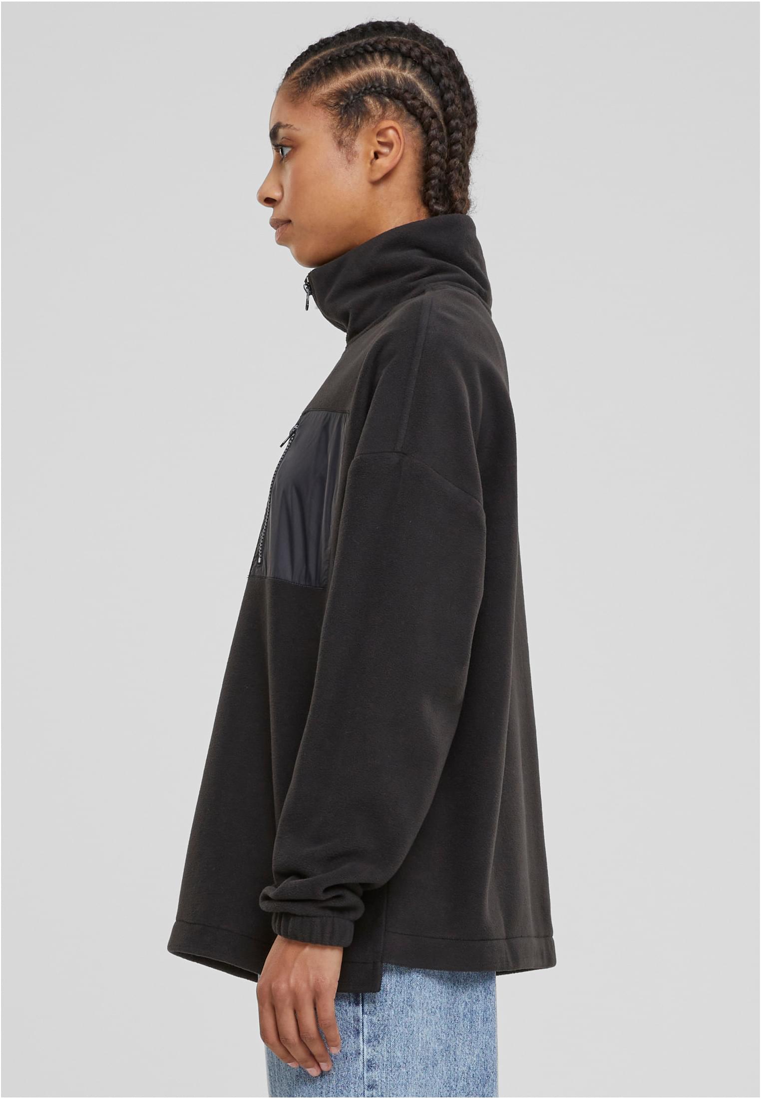 Chaqueta polar para mujer negra XXL