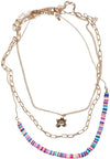 UC Flower Bead Various Layering Necklace 3-Pack
