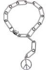 UC Y Chain Peace Pendant Bracelet