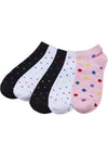 UC No Show Socks Rainbow Dots 5-Pack