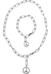 UC – Halskette und Armband mit Y-Kette und Peace-Anhänger
