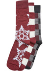 UC Weihnachtssocken mit Schneeflocken, 3er-Pack