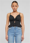 UC Waffle Piqué Ruffle Top