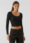 UC Organic Rib Jersey széles nyakú hosszú ujjú