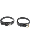 Pacote com 2 cintos finos com fivela grossa UC