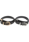 UC Chunky Buckle Loop Synthetic Leather Belt 2-Pack