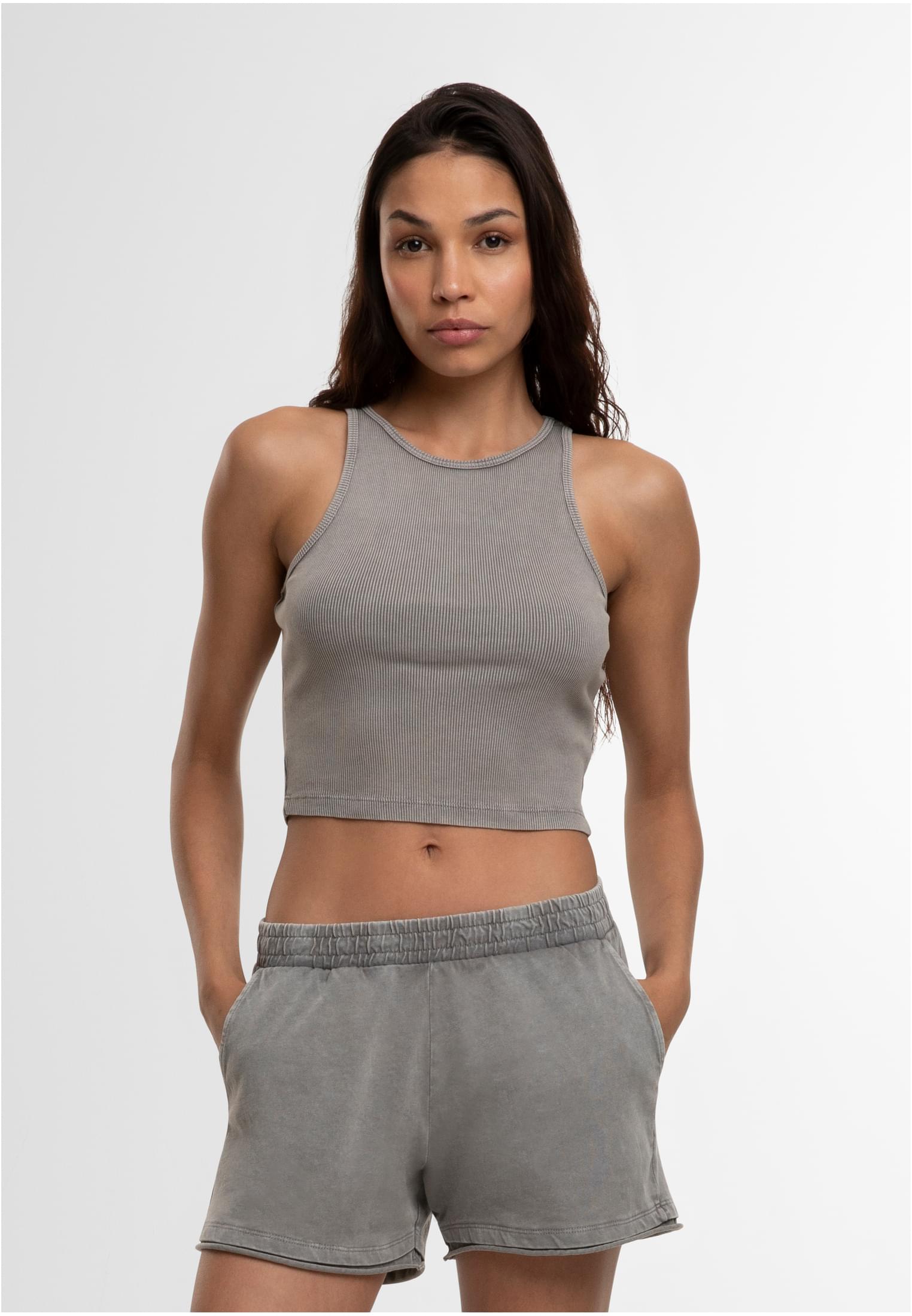 UC Washed Rib Jersey Cropped Top