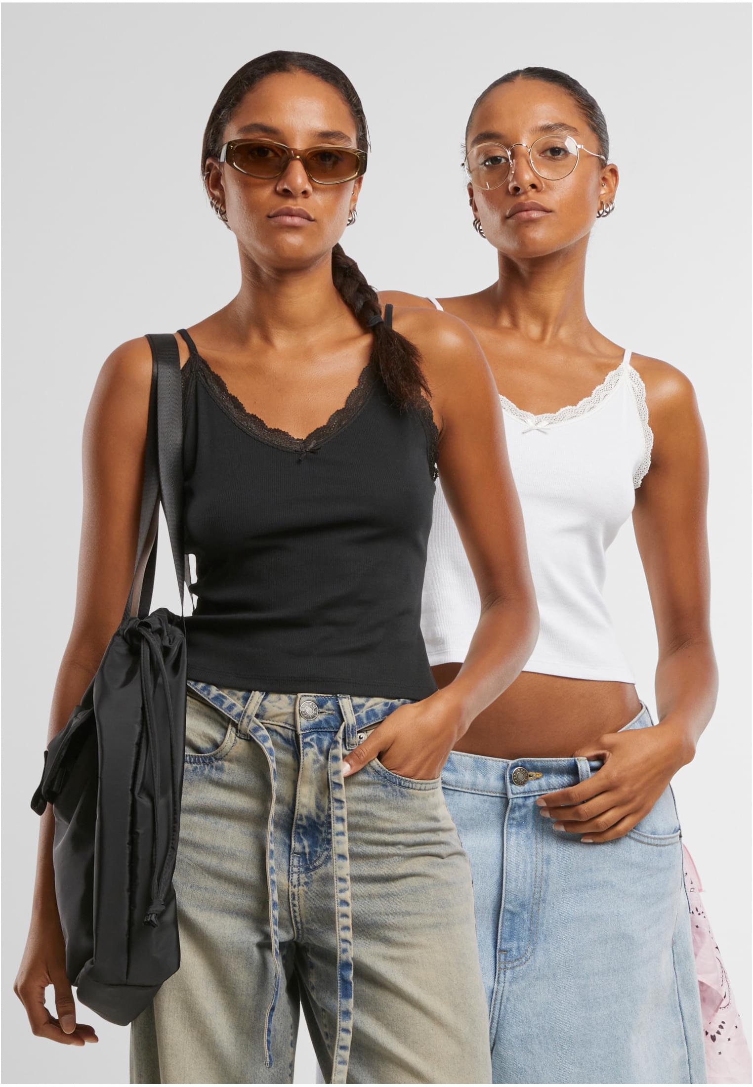 UC V-Neck Lace Top 2-Pack